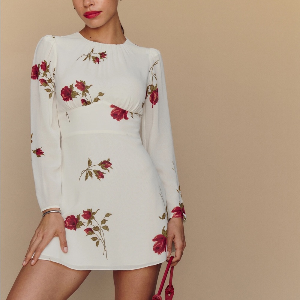 Reformation Laken Dress in American Beauty